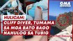 Cliff diver, tumama sa mga bato bago mahulog sa tubig | GMA News Feed