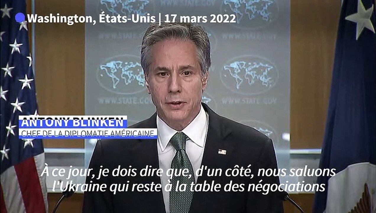 Moscou ne fait pas "d'efforts significatifs" dans ses pourparlers avec Kiev (Blinken)