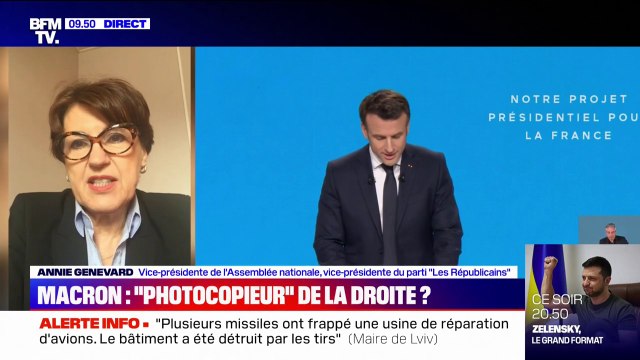 Pour la vice-présidente du parti Les Républicains , Emmanuel Macron veut plaire à un électorat de droite qu'il cherche à siphonner