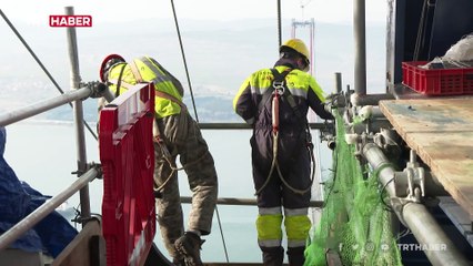 Çalışanlar, 1915 Çanakkale Köprüsü'nün inşa sürecini TRT Haber'e anlattı