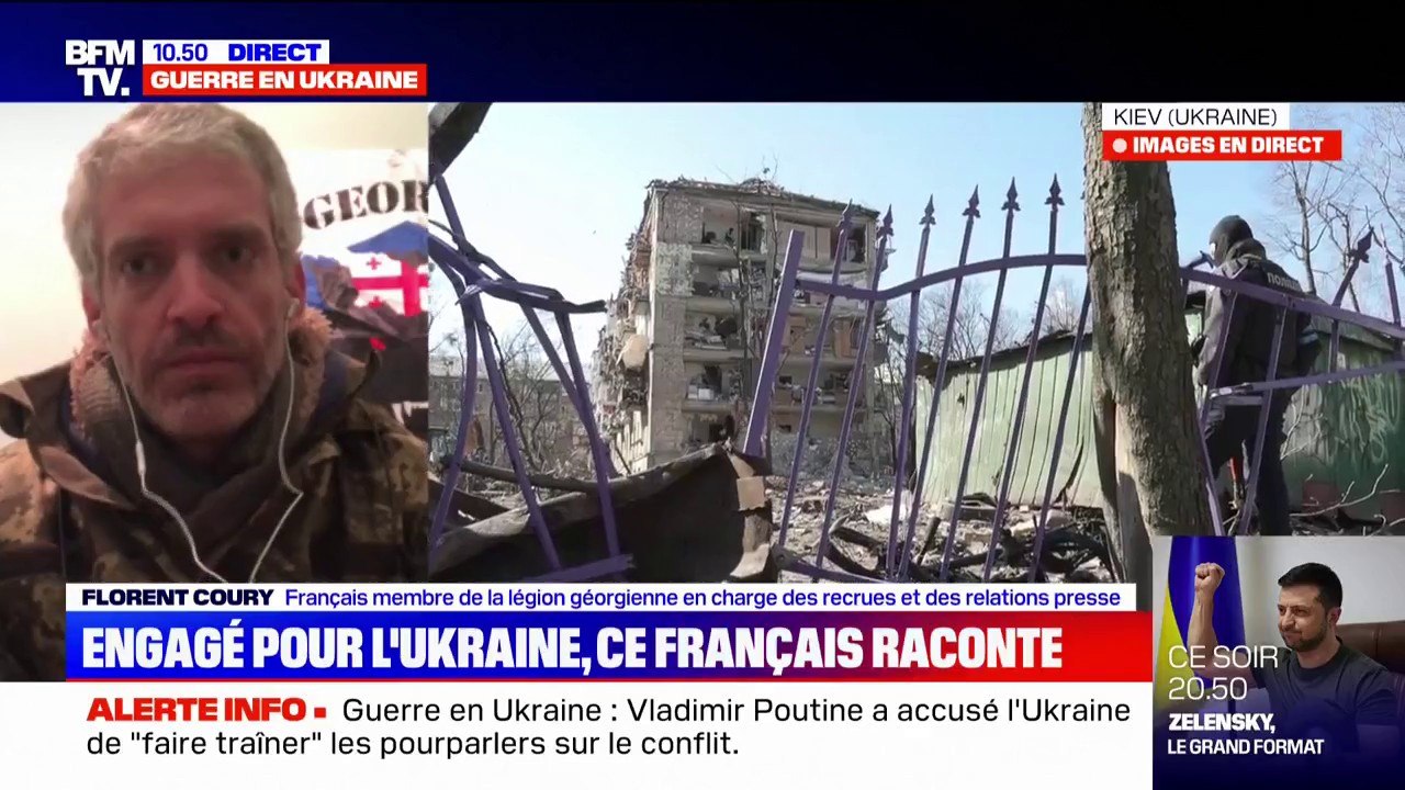 "Déçu du nombre de volontaires français", ce français engagé pour l'Ukraine témoigne sur BFMTV