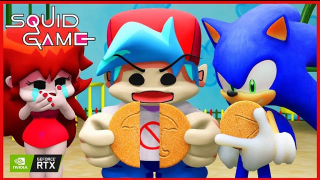 Friday Night Funkin VS Squid Game VS Sonic #3 - 3D Animation