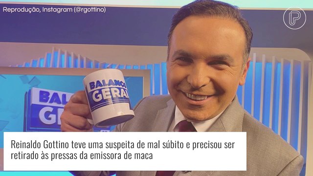 Reinaldo Gottino é internado às pressas após fortes dores no peito. Saiba detalhes sobre estado de saúde