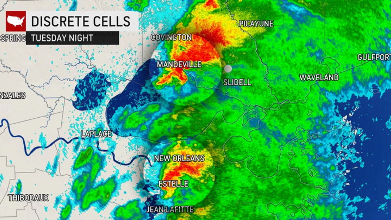 Louisiana tornadoes produced by 'discrete cell' thunderstorms