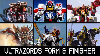 All Power Rangers Ultimate Robo - All Transformation And Finisher
