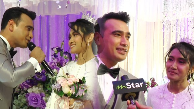 Sekitar majlis resepsi Azlee Khairi, setahun kahwin baru sempat naik pelamin!