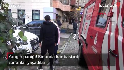 Yangın paniği! Bir anda kar bastırdı, zor anlar yaşadılar