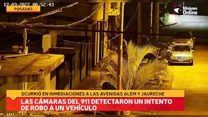 Las cámaras del 911 detectaron un intento de robo a un vehículo