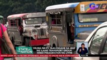 Hiling na P1 taas-pasahe sa jeep, hindi pinagbigyan ng LTFRB | SONA