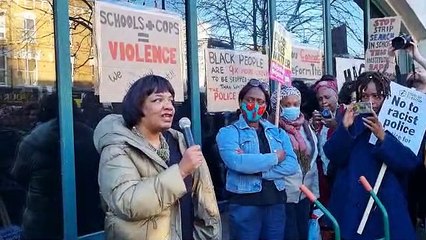 Diane Abbott at Child Q protest