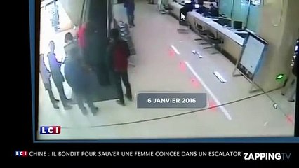 Public Buzz : Cet homme sauve une femme âgée coincée dans un escalator !