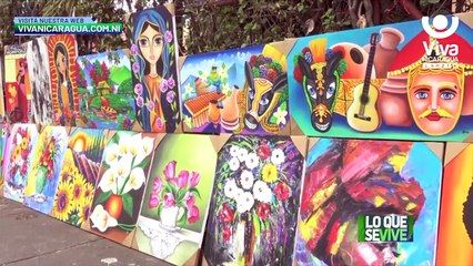 Pintores originarios de Tipitapa ofertan sus obras en Chinandega