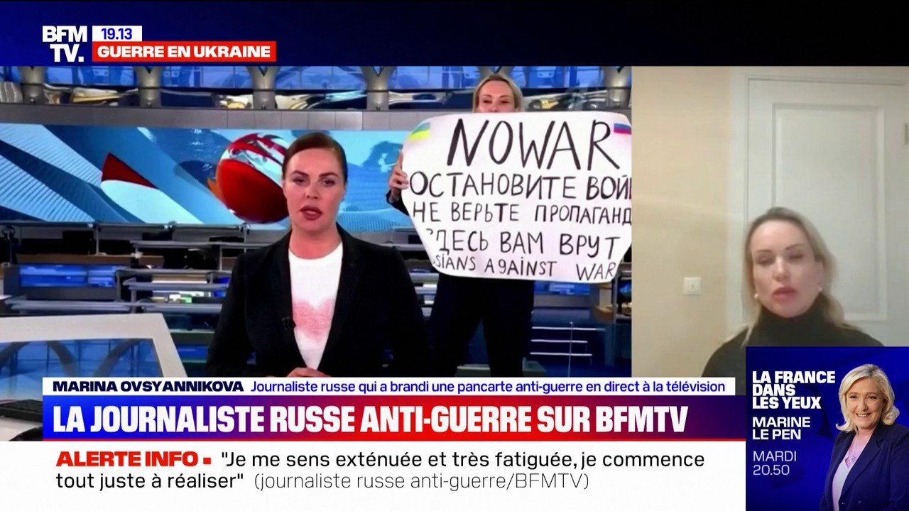Marina Ovsyannikova:"Ce que je voudrais dire, à...