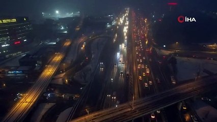 İstanbul'da kar yağışı etkili oldu! Sürücüler güçlükle ilerledi