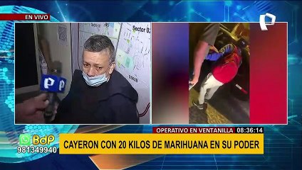 Ventanilla: PNP incauta 20 kilos de marihuana a banda de narcotraficantes