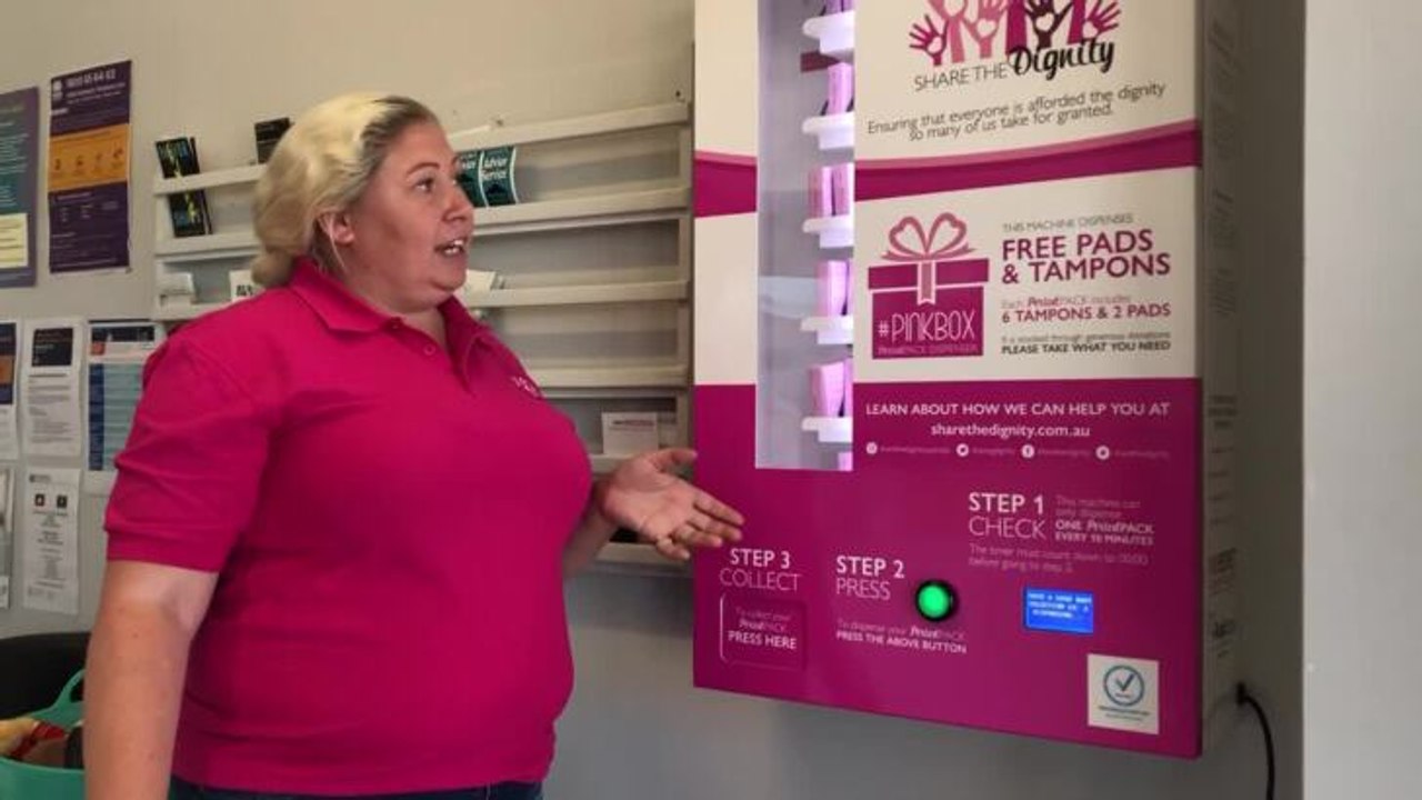 Share the Dignity Pink Box Vending Machine in Taree - video Dailymotion