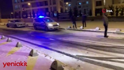 Araç kayganlaşan yolda takla attı: 2 yaralı