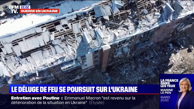 Au 23e jour de l'offensive russe, les bombes continuent de pleuvoir sur l'Ukraine