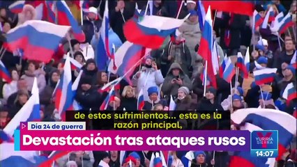 Fiesta y devastación, los contrastes de la invasión rusa a Ucrania