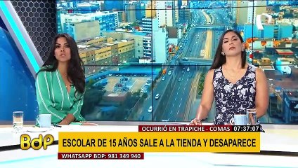 Comas: Escolar de 15 años sale a la tienda y desaparece