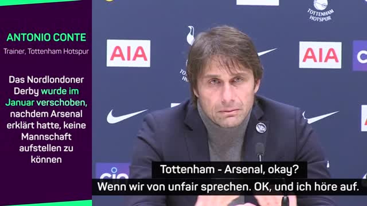 Conte: Arteta kann nicht über 'fair oder unfair' reden