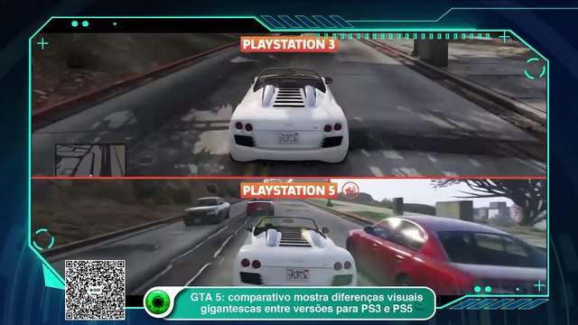 GTA 5 comparativo mostra diferenças visuais gigantescas entre versões para PS3 e PS5