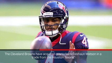 Скачать видео: Texans trade QB Watson to Browns