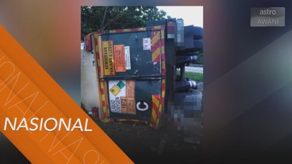 Treler bawa 22,000 liter oksigen cecair terbabas di lebuhraya PLUS