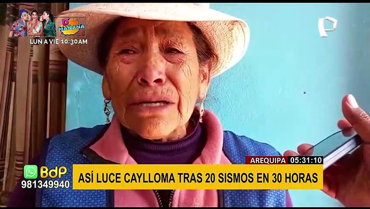Arequipa: sismo de magnitud de 5.5 deja tres heridos, 406 personas afectadas y 35 casas inhabitables