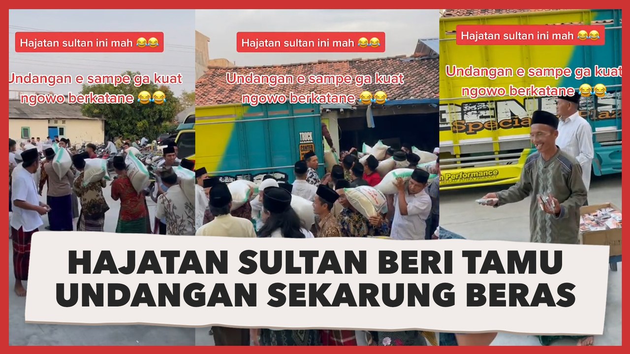 Viral Hajatan Sultan Beri Tamu Undangan Sekarung Beras, Warganet: Gak Kaleng-kaleng Sultannya!