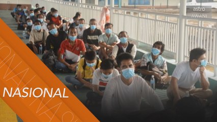 240 PATI diusir ke negara asal melalui jalan laut di terminal feri Tawau