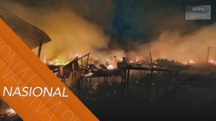 30 buah rumah atas air musnah dijilat api