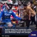 Momen Kocak Ojol saat Francesco Bagnaia Sapa Masyarakat di Parade MotoGP, Totalitas Tanpa Batas!