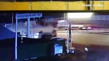 Karabük'te alkollü sürücü kaldırıma çarparak defalarca taklalar attı! Feci kaza kamerada