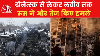 Russian bombing from the eastern front to western of Ukraine