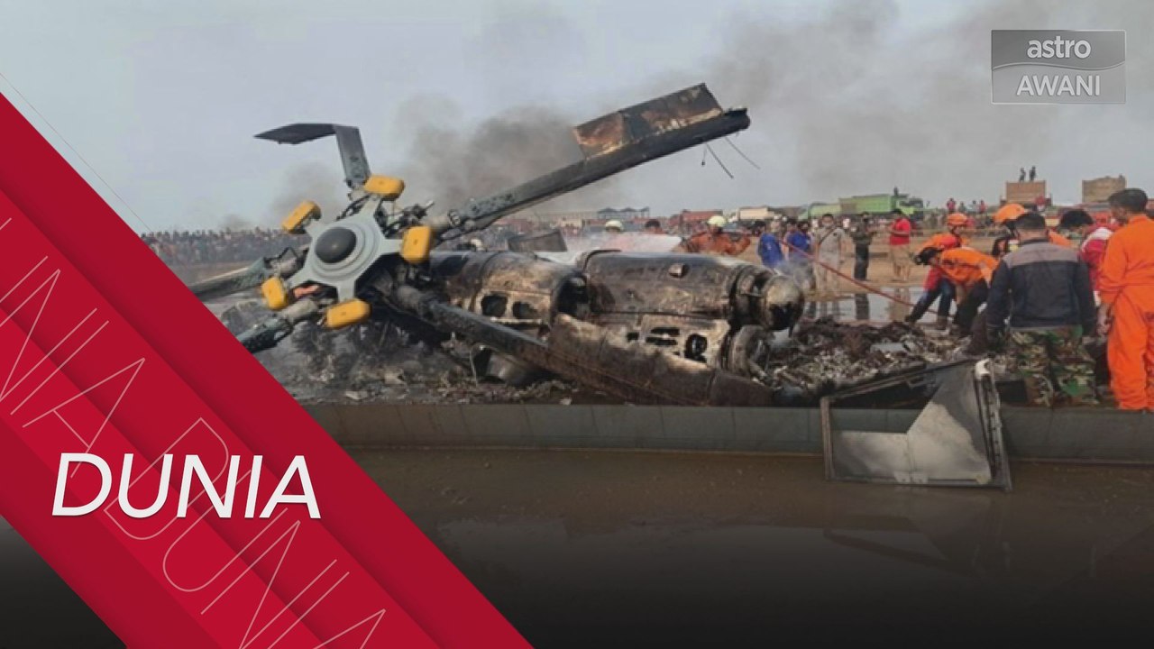 4 maut, 5 cedera helikopter Tentera Indonesia terhempas