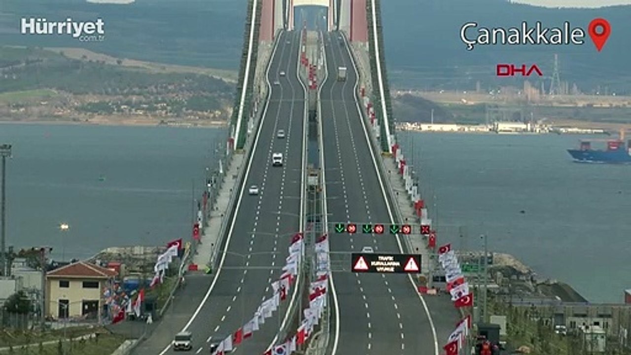 1915 Çanakkale Köprüsü'nde geçişler başladı