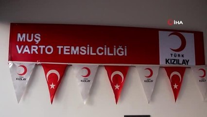 Kızılay Varto Şube Başkanlığı'ndan giyim yardımı