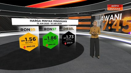 [INFOGRAFIK] Harga minyak mingguan 13 Jun 2020 - 19 Jun 2020