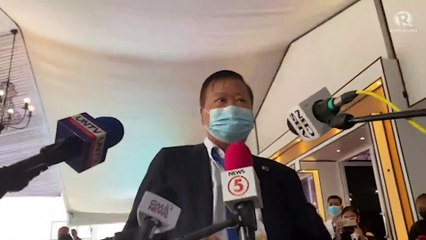 Jose Montemayor arrives at Sofitel for Comelec presidential debate