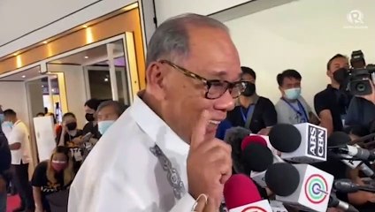 Ernesto Abella arrives at Sofitel for Comelec presidential debate