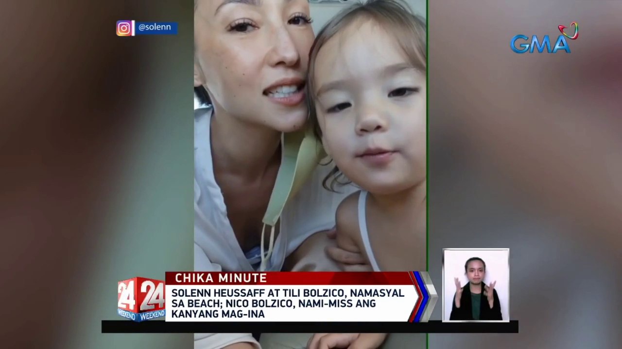Solenn Heussaff at Tili Bolzico, namasyal sa beach; Nico Bolzico, nami-miss ang kanyang mag-ina | 24 Oras