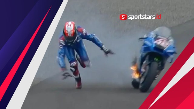 Waduh! Motor Alex Rins Terbakar Saat Sesi Latihan Bebas 4 MotoGP Mandalika