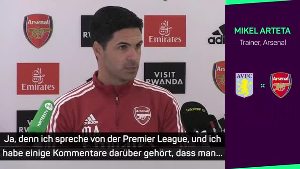 Arteta verärgert über Terminierung der Premier League