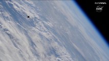 Cosmonautas rusos viajan a la Estación Espacial Internacional en momentos de tensión con Rusia