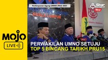 Perwakilan UMNO setuju Top 5 bincang penetapan tarikh PRU15