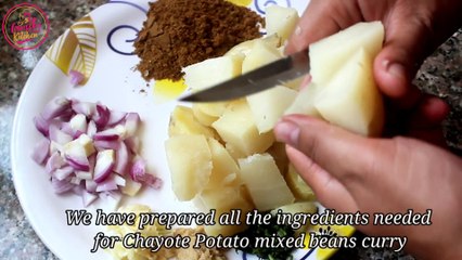 Iskus Alu Quati ko Tarkari | Nepali Squash Potato Mix Beans|  इस्कुसलाई यो तरिकाले पकाएर खानुहोस्