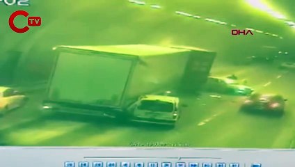 Bolu Dağı Tüneli'nde kaza: İşte kaza anı