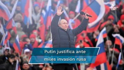 Putin defiende ante miles la intervención militar para evitar un “genocidio”