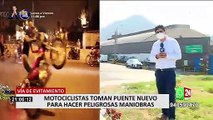 SJL: Motociclistas venezolanos toman Puente Nuevo